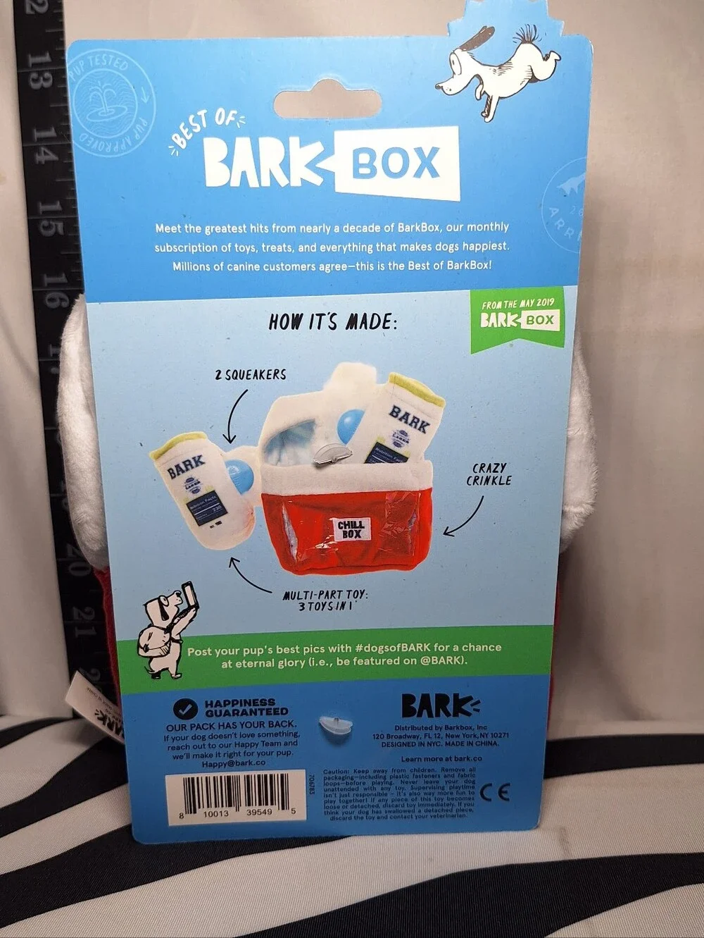 NWT Bark Sub Zero Camping Hero Chill Box Dog Toy XS-S